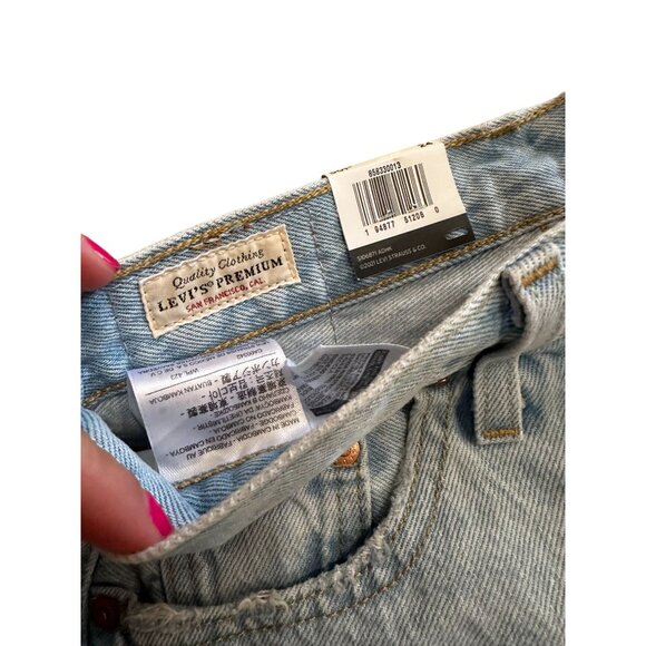 LEVIS 501 Light Wash Mid Thigh shorts Size 24 NEW - Picture 4 of 8